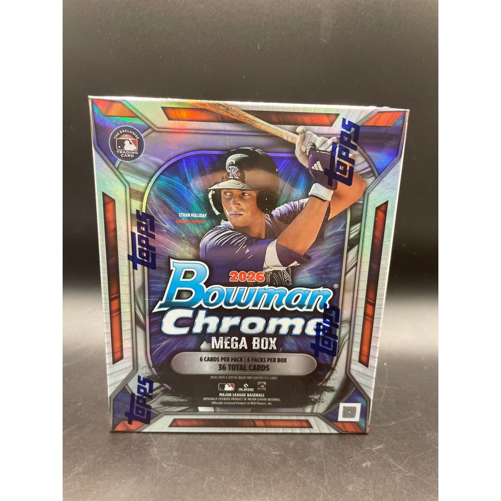2026 Topps Bowman Chrome Baseball Mega Box Factory Sealed 36 Total Cards